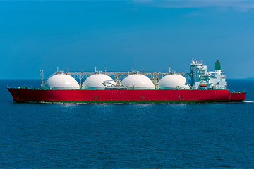 Liquefied Natural Gas Carrier Vessel at sea
